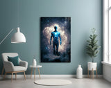 Vitruvius Man Glass Wall Art || Designer's Collection