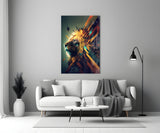 Lion King Glass Wall Art || Designer's Collection