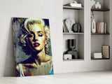 Marilyn Monroe Glass Wall Art || Designer's Collection