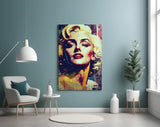 Marilyn Monroe Glass Wall Art || Designer's Collection