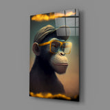 Wise Monkey Glass Wall Art || Designer's Collection