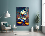 Anger of Donald Duck Glass Wall Art || Designer's Collection