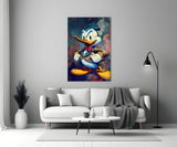 Anger of Donald Duck Glass Wall Art || Designer's Collection