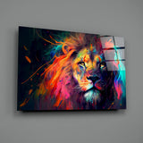 Nobility of the Lion Glass Wall Art || Designer's Collection