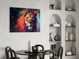 Nobility of the Lion Glass Wall Art || Designer's Collection