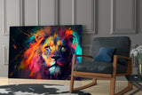 Nobility of the Lion Glass Wall Art || Designer's Collection