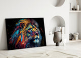 Nobility of the Lion Glass Wall Art || Designer's Collection