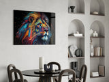 Nobility of the Lion Glass Wall Art || Designer's Collection