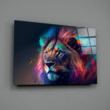 Nobility of the Lion Glass Wall Art || Designer's Collection