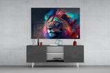 Nobility of the Lion Glass Wall Art || Designer's Collection