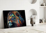 Nobility of the Lion Glass Wall Art || Designer's Collection