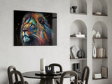 Nobility of the Lion Glass Wall Art || Designer's Collection