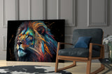 Nobility of the Lion Glass Wall Art || Designer's Collection