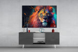 Nobility of the Lion Glass Wall Art || Designer's Collection