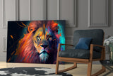 Nobility of the Lion Glass Wall Art || Designer's Collection