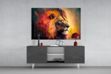 Nobility of the Lion Glass Wall Art || Designer's Collection