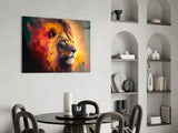 Nobility of the Lion Glass Wall Art || Designer's Collection