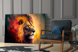 Nobility of the Lion Glass Wall Art || Designer's Collection