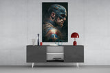 Captain America Glass Wall Art || Designer's Collection