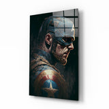 Captain America Glass Wall Art || Designer's Collection