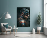 Captain America Glass Wall Art || Designer's Collection