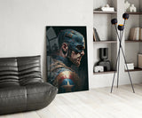 Captain America Glass Wall Art || Designer's Collection