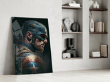 Captain America Glass Wall Art || Designer's Collection