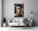 Fight Club - Narrator Glass Wall Art || Designer's Collection