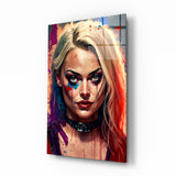 Harley Quinn Glass Wall Art || Designer's Collection