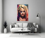 Harley Quinn Glass Wall Art || Designer's Collection