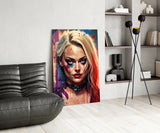 Harley Quinn Glass Wall Art || Designer's Collection