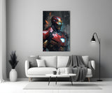 Iron Man Glass Wall Art || Designer's Collection