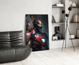 Iron Man Glass Wall Art || Designer's Collection