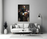 Iron Man Glass Wall Art || Designer's Collection