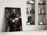 Iron Man Glass Wall Art || Designer's Collection