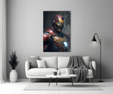 Iron Man Glass Wall Art || Designer's Collection