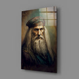 Leonardo da Vinci Glass Wall Art || Designer's Collection