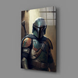 Mandalorian Glass Wall Art || Designer's Collection