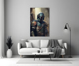 Mandalorian Glass Wall Art || Designer's Collection