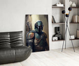 Mandalorian Glass Wall Art || Designer's Collection