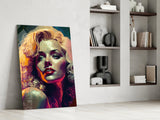 Marilyn Monroe Glass Wall Art || Designer's Collection