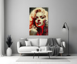 Marilyn Monroe Glass Wall Art || Designer's Collection