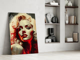 Marilyn Monroe Glass Wall Art || Designer's Collection