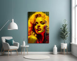 Marilyn Monroe Glass Wall Art || Designer's Collection