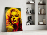 Marilyn Monroe Glass Wall Art || Designer's Collection