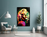 Marilyn Monroe Glass Wall Art || Designer's Collection