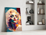 Marilyn Monroe Glass Wall Art || Designer's Collection