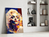 Marilyn Monroe Glass Wall Art || Designer's Collection