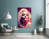 Marilyn Monroe Glass Wall Art || Designer's Collection