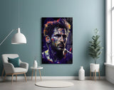 Messi Glass Wall Art || Designer's Collection